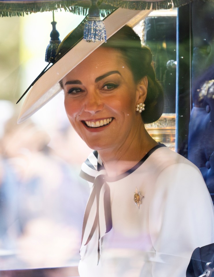 Кейт также появилась на параде Trooping the Colour в июне.